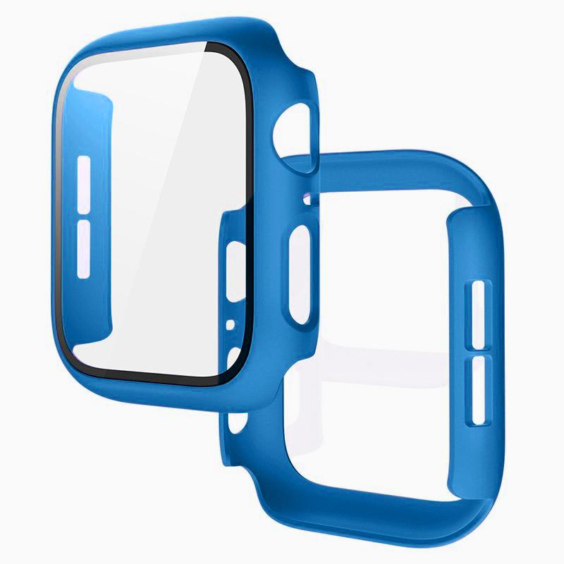 PC Case+Tempered Screen Protector For Apple Watch Ultra 3-1 11 10 46/42mm Integrated Hard Shell iWatch 9 8 7 6 5 4 SE 45mm 44mm