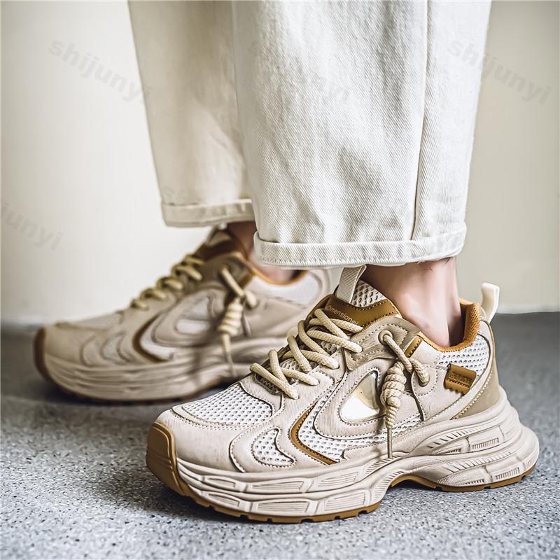 Fashion 2025 Men Shoes Spring New Height Increasing Thick Soled Fashion Trend Sports Breathable Casual Retro Comfortable Chunky sneakers