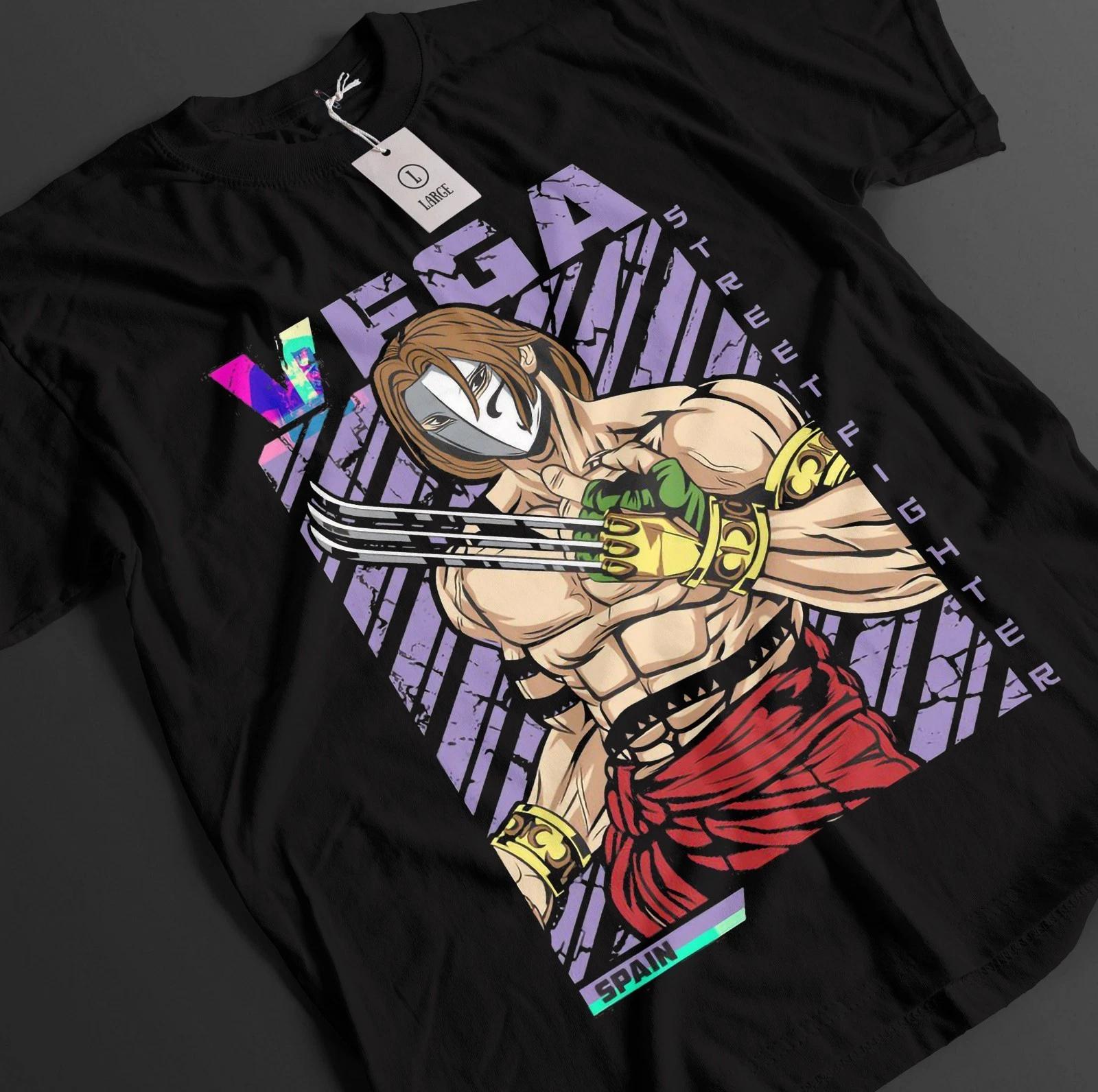 Футболка Street Fighter Вега Футболка Кен Футболка Акума Топ Джури Файтинг Аниме Футболка XXXXL