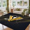 Pittsburgh Penguins Design Crystal Velvet Rug Soft Decorative Mat for Bedroom Entrance