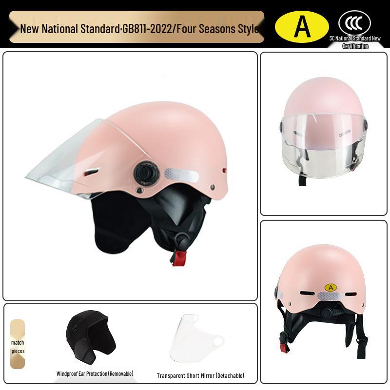3C Certified All-Season Full-Face Motorcycle Helmet - Winter Warmth, Universal Fit for Men & Women