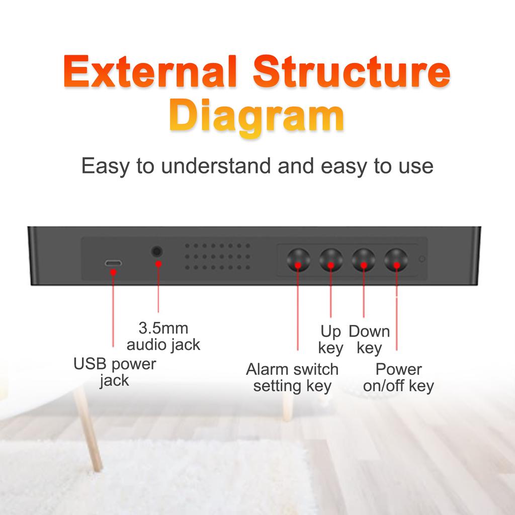 Wall Mount Decibel Meter, 3.0  LED Noise Meter for Home, Factory, Classroom, 30 130dB Sound Level Meter with Alarm, A