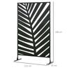 Decorative Privacy Screen with Stand, 6.5FT Freestanding Metal Outdoor Divider