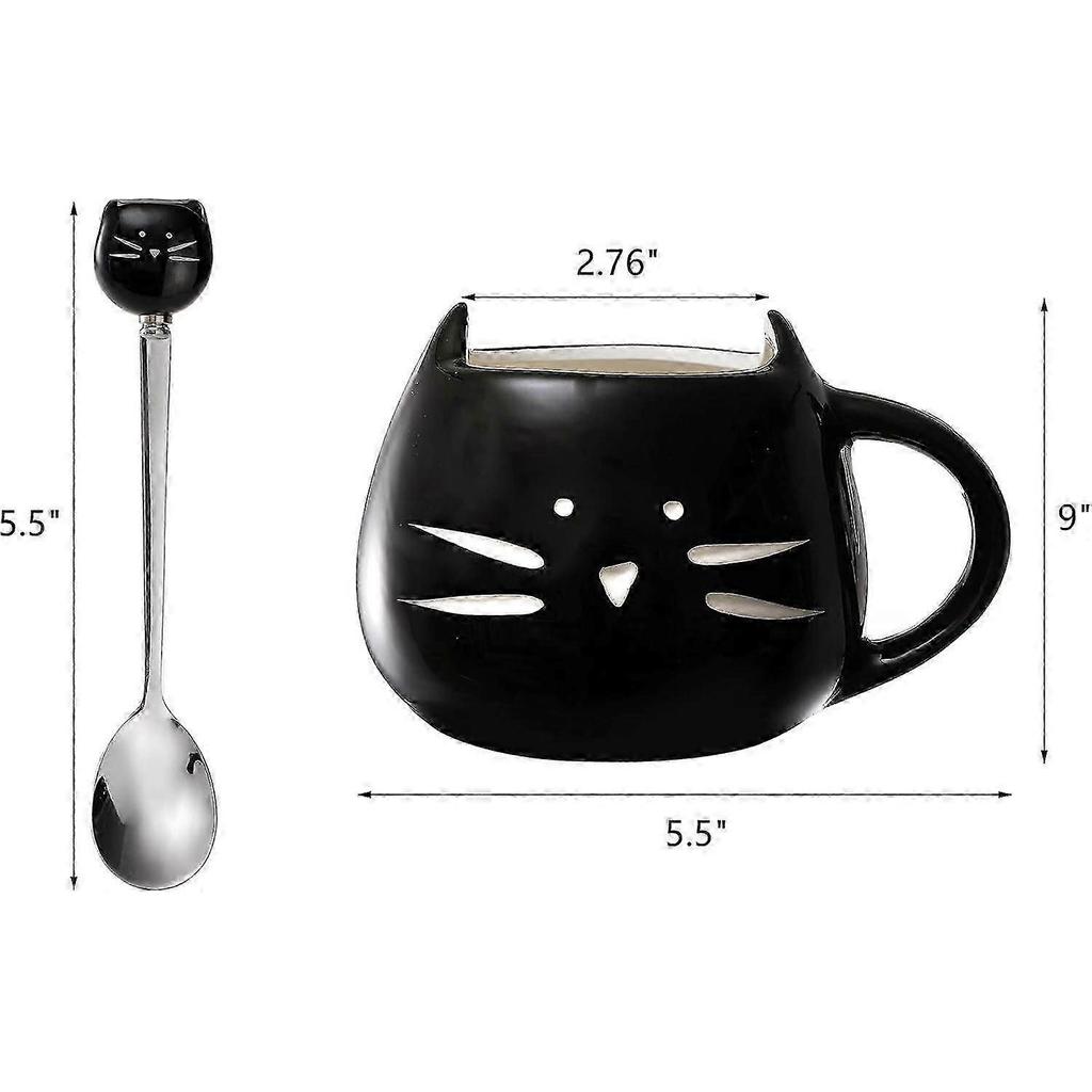 Ceramic Cat Spoons, Comfortable Weight With Creative Baby Cat Design, Suitable For Hot And Cold Drinks, Unique Gift Idea For Women And Cat Lovers 2025