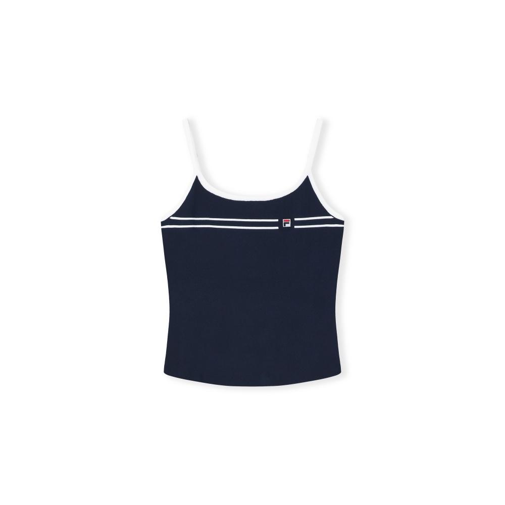 FILA Heritage Classic Minimalist Fashion Retro Casual Versatile Comfortable Slim Fit Tank Top Women tops Cigarette-Blue F11W628116FDB XL