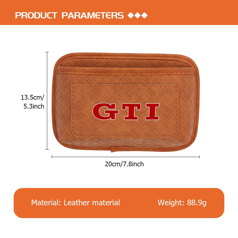 Car Plaid Adhesive Hanging Bag Pocket Phone Glasses Storage Case For Volkswagen VW Jetta Golf4 5 6 Beetle CC B5 B6 B7 EOS GTI zw6