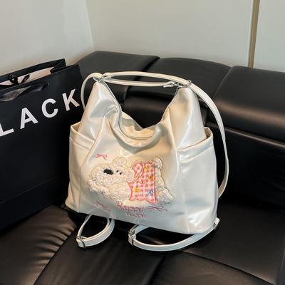 Casual Commuting Tote Bag Large-capacity Street Trend Single-shoulder Double-back Multi-purpose Bag