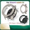 Para Xiaomi Watch S3 Smartwatch pulsera cubierta TPU marco + relojes de repuesto bisel anillo círculo para Xiaomi S3 funda protectora