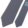 Excellent HERMES tie Horse tack motif all-over pattern gray silk mens Used