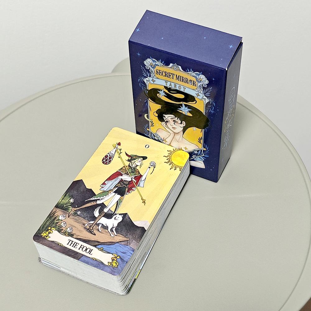 Secret Mirror Tarot Deck 78 Stück Bunte Tarotkarten Basierend auf dem Rider-Waite-System 10,3*6cm