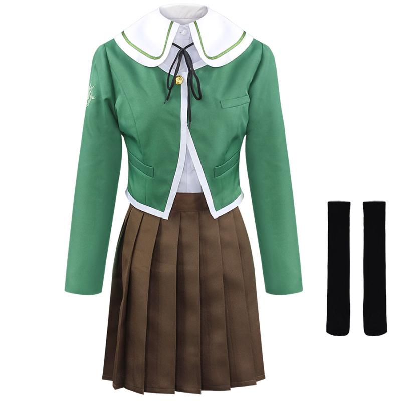

Cosanimefly Chihiro Fujisaki косплей костюм школьная форма платье для девочек M зелёный