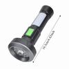 USB Charging Powerful Main Light LED Flashlight Compact Design Portable LED Torch Durable Waterproof COB Side Light Emergency