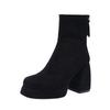Fashion Suede Super High Heels Women Boots Ankle Chelsea Shoes New Winter Chunky Dress Shoes Party Elegant Pumps Goth Botas Mujer