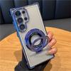 Für Magnetischer Klappständer Beschichtetes Case für Für Samsung S24 S23 S22 Plus Ultra S23FE Kabelloses Laden Transparente Hülle