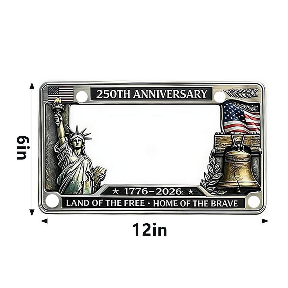 250th Anniversary Commemorative License Plate Frame High-quality Vietnam Veteran Salute Mental License Plate Decorative Frame License Plate Covers