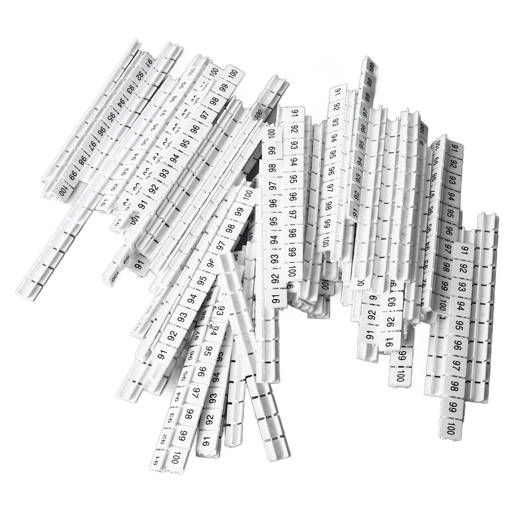 100Pcs Terminal Block Marking Label 91?100 Nylon Easy Cutting Tag Marker Bar Strip for UK10N