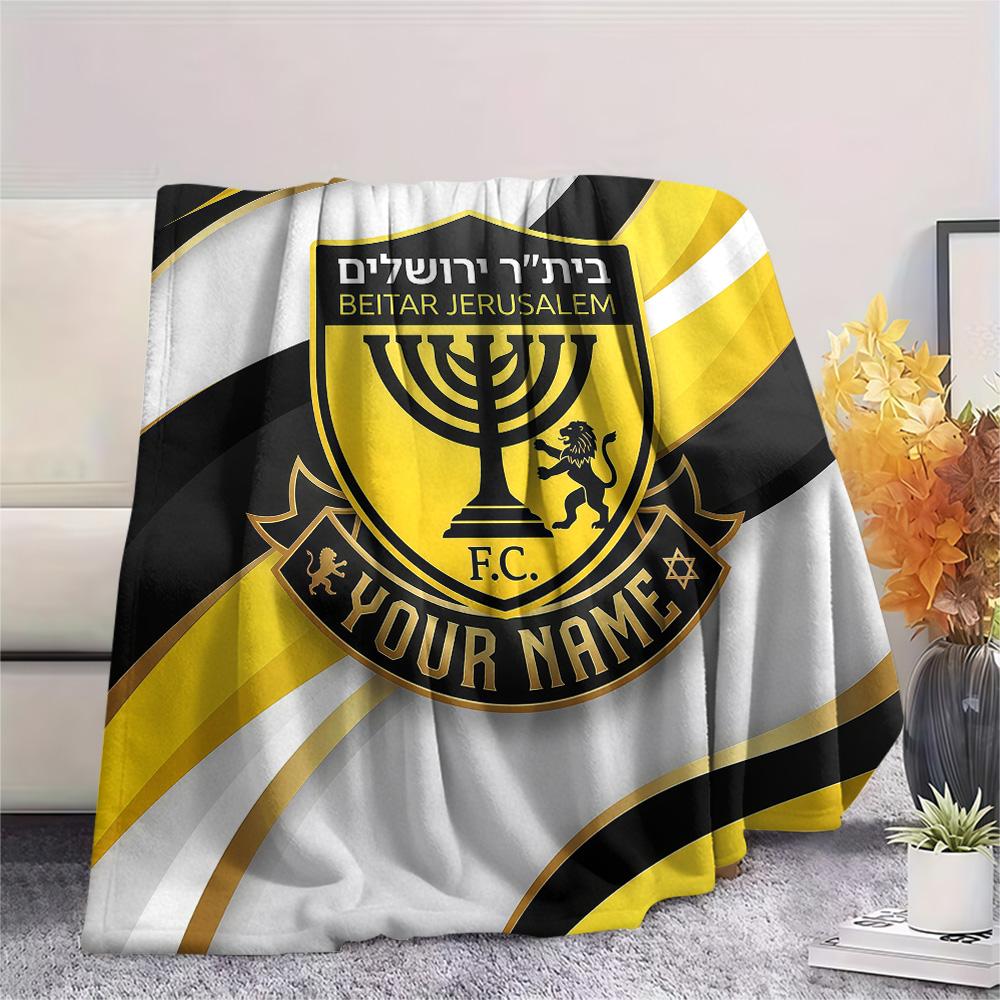 Custom Name Beitar Jerusalem Flannel Blanket, High Quality Comfortable for All Seasons, Home Decor, Warmth and Comfort