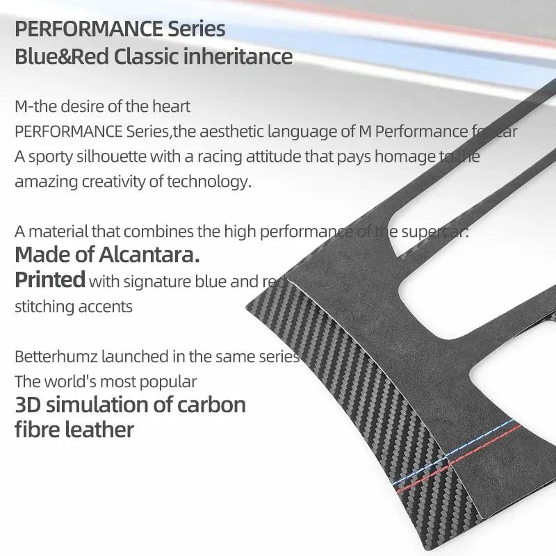 Car Interior Accessories Made of Alcantara Gear Shift Control Panel Cover Sticker Trim For BMW F15 F16 X5 X6 2013-2017 LHD RHD