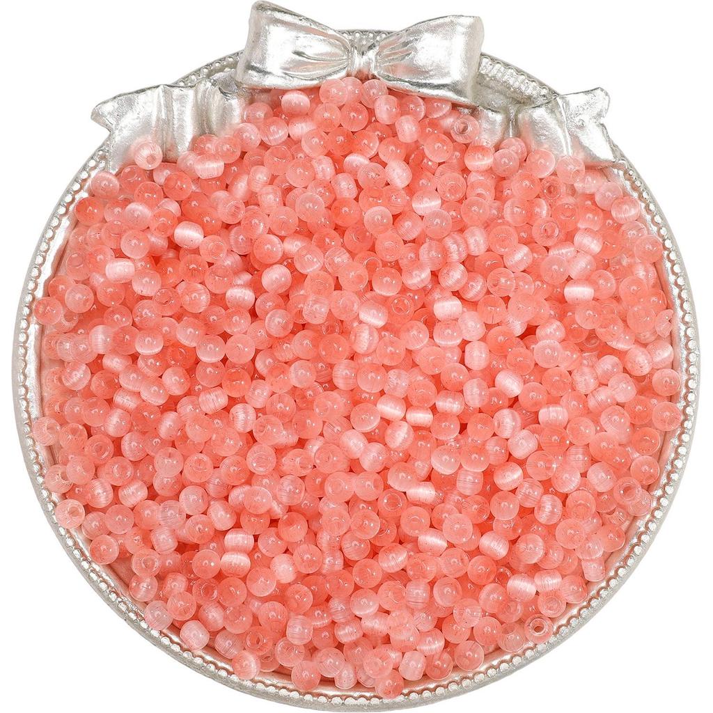 4mm High-Quality Glass Cat's Eye Seed Beads for Handmade DIY Jewelry and Accessories.