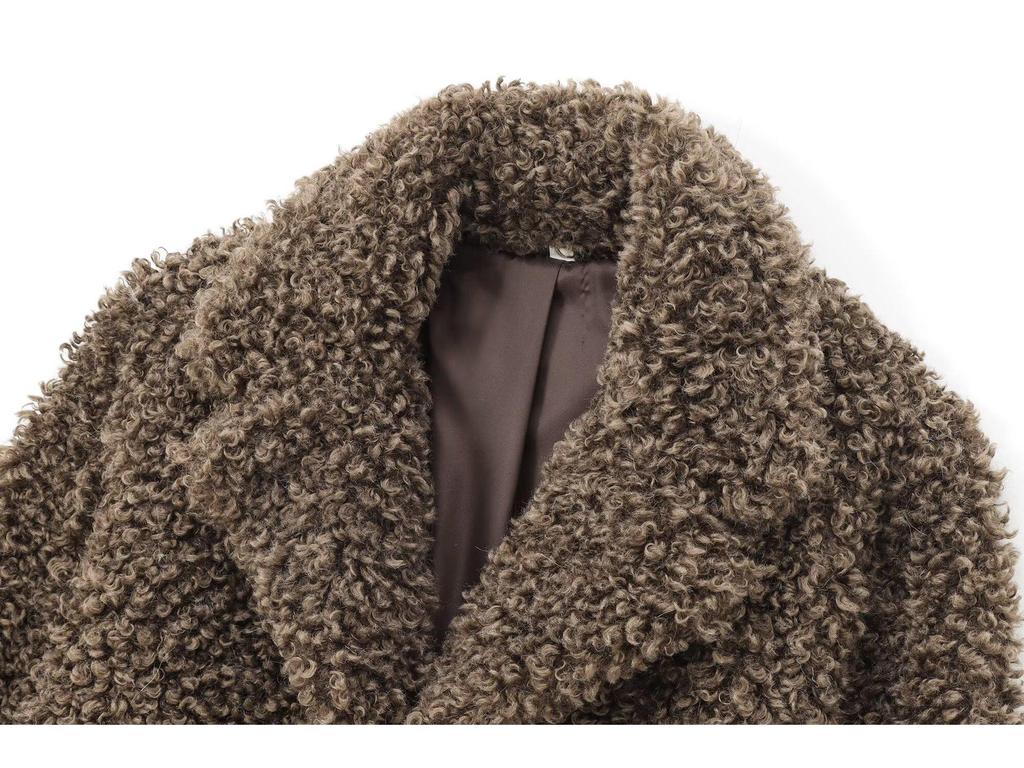 Schicker Damen Kurzmantel mit Kunstfell-Effekt - Stilvolles europäisches & amerikanisches Design