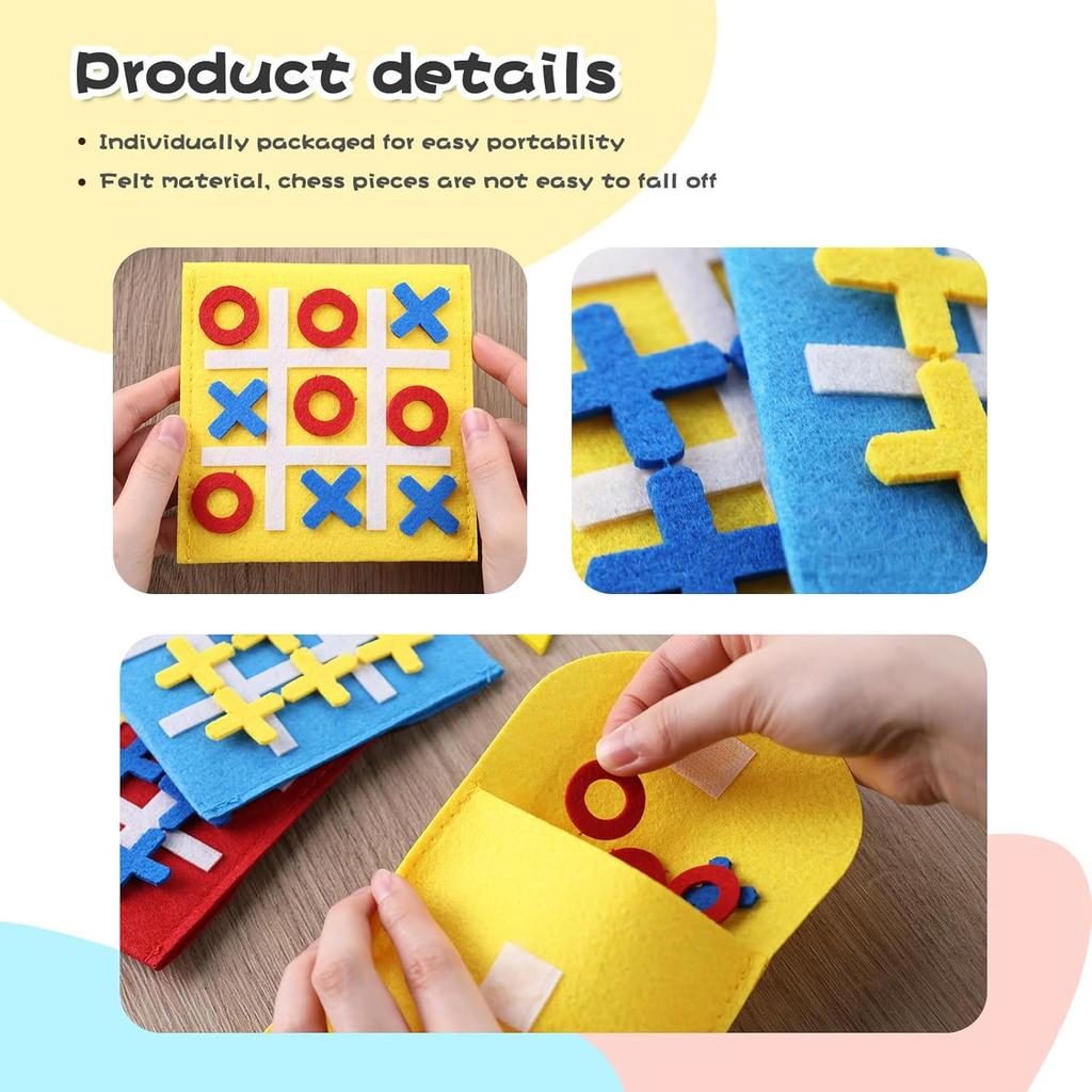 LovesTown 30PCS Tic Tac Toe Board Game, Mini Strategic Board Game for Kids Family Classic Educational Toys Indoor Party Game for Goodie Bag Stuffers