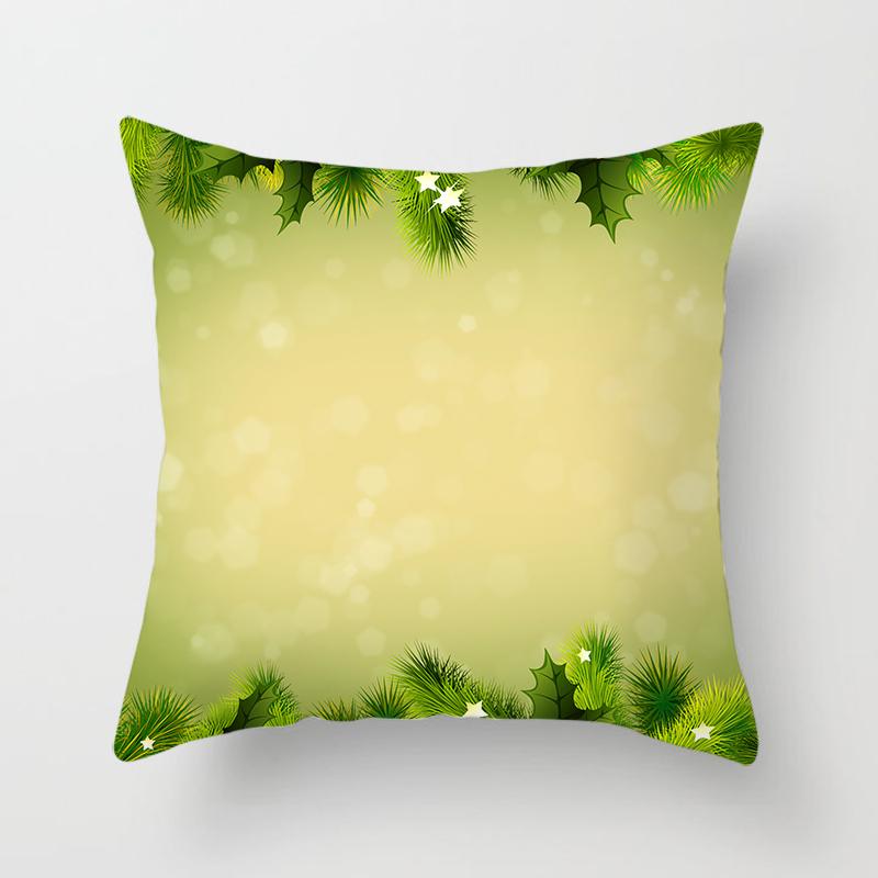 Merry Christmas Printed White Pillowcase  Style Cushion Cover Home Sofa Decoration