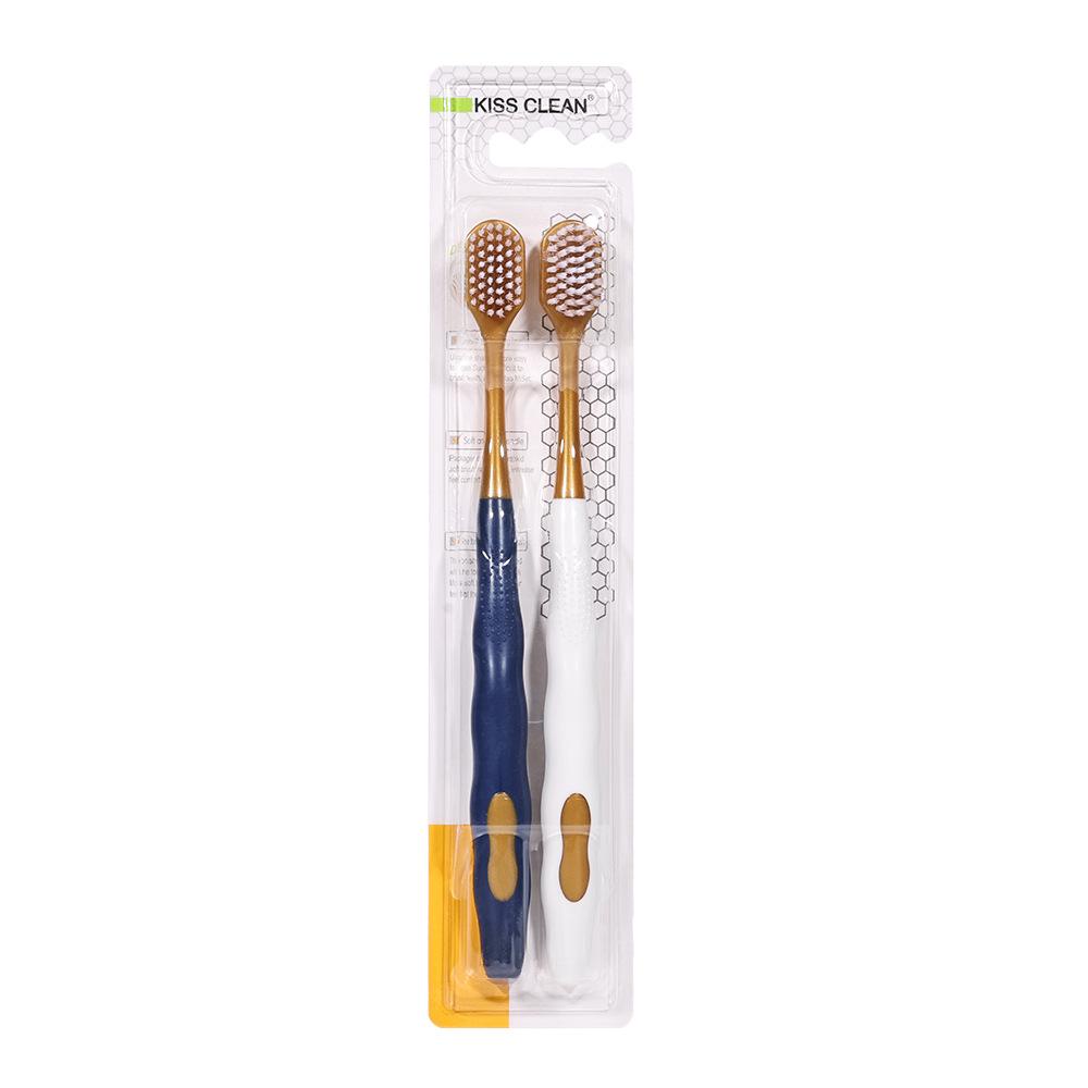 Adult Wide Head Soft Bristle Toothbrush Family Set, 6 Pieces - High-Density Soft Silk Bristles