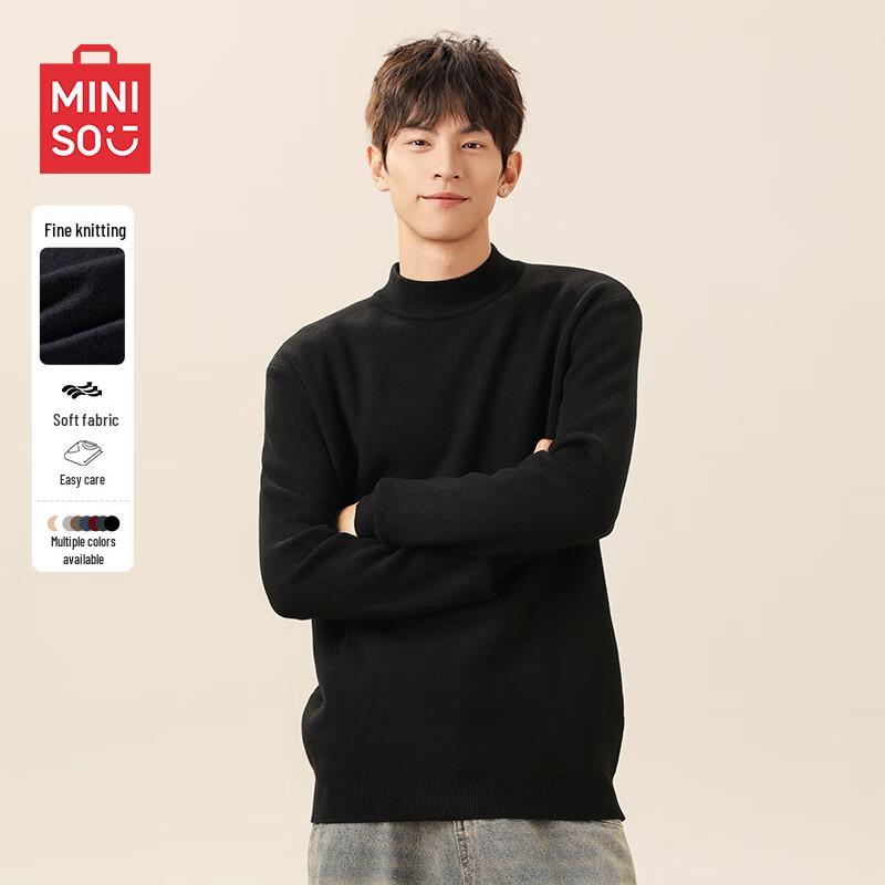 MINISO Men's Knitted Half-High Neck Sweater