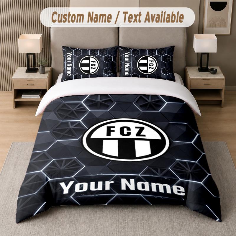 FC Zürich Design Bedding Set Custom Text 1 Duvet Cover & 2 Pillow Cases