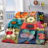 2026 New Arrivals 1pc Best Friend Gift Blanket - Vintage Floral Patchwork Flannel Throw, Soft All-Season Couch & TV Blanket for Birthdays, Anniversari