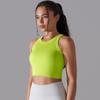 Nessaj Seamless Knit Solid Yoga Vest Sleeveless Sports Tank Top Running Fitness Top