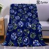 Blue Forget-me-not Lightweight Microfiber Soft Christmas Fleece Blanket Warm Cozy Throw for Bed Sofa Office Travel All Season