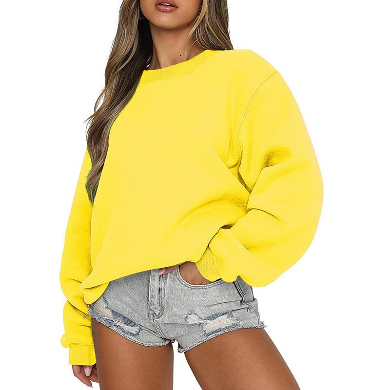 Women's Casual Fashion Round Neck Long Sleeve Sweatshirt
