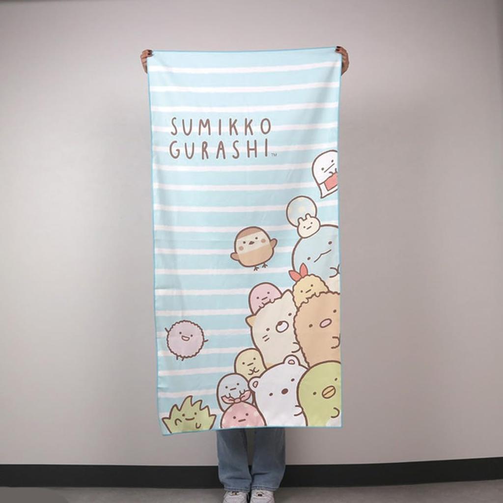 2024 Marushin Sumikko Gurashi Leisure Towel with Character 6575040300 Quick-Drying Towel, Quick-Drying, Absorbent, Drawstring, Girl,