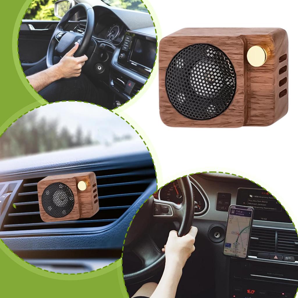Car Fresheners Long Lasting Fragrance Decoration Wood Speaker Air Outlet Fan Creative Auto Perfume For Auto Interior Living Room