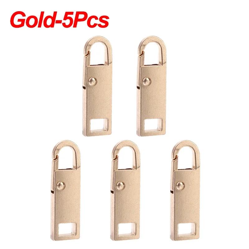 5/1Pcs Metal Zipper Pull Replacement Instant Repair Zipper Head Puller for Clothes Purse DIY Sewing Detachable Zipper Slider Tap