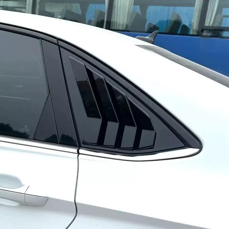 For Volkswagen Jetta MK7 2019-2025 Car Rear Louver Window Side Shutter Cover Trim Sticker Vent Scoop Carbon Fiber Accessories