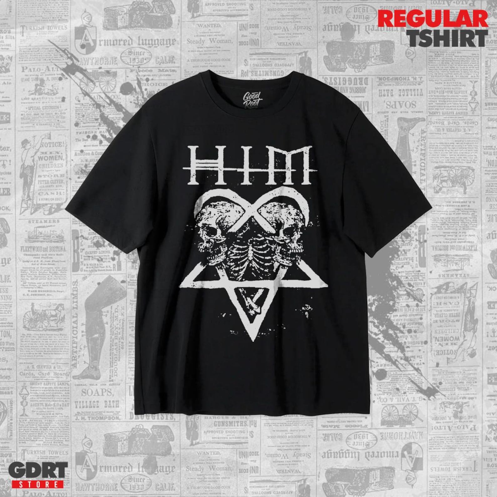 HIM T shirt - Live in Hel Albums - Unisex Heavy Shirt XL