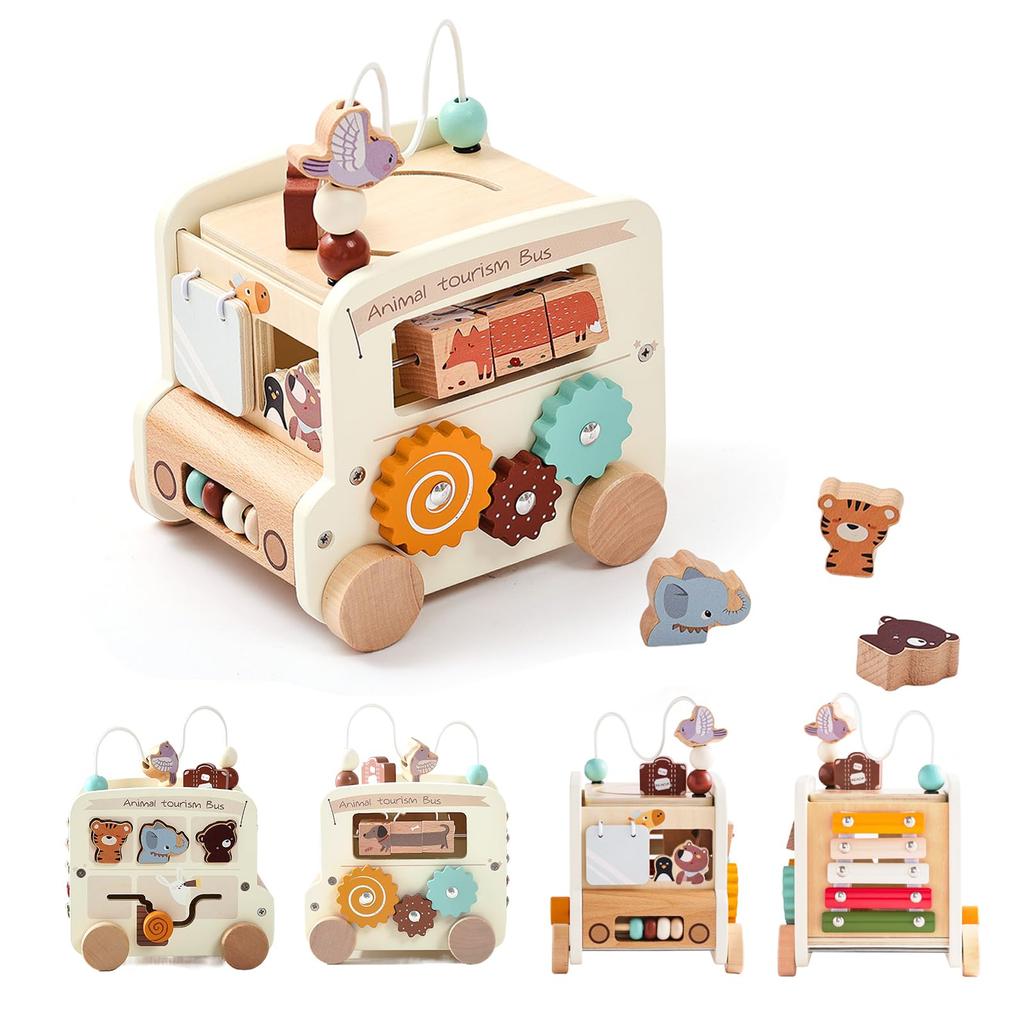 Mamimami Home Wooden Puzzle Shape Montessori Shape Fingertip Educational Birthday Gift Celebration Box, Fitting, Matching, Fitting, Children's Toy,