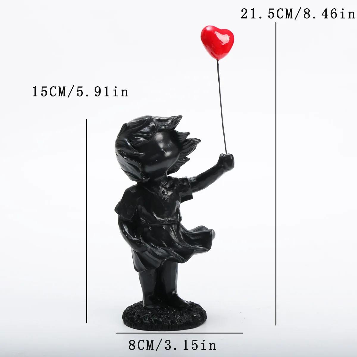 

2025 New Balloon Girl Tank Art Figure Statues Banksy Figurines Collection Interior Decoration Accessorie Pop Street Resin Crafts