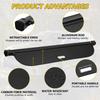Retractable Cargo Cover Rear Trunk Security Shield Shade Luggage Curtain for Toyota Corolla Cross 2022-2024