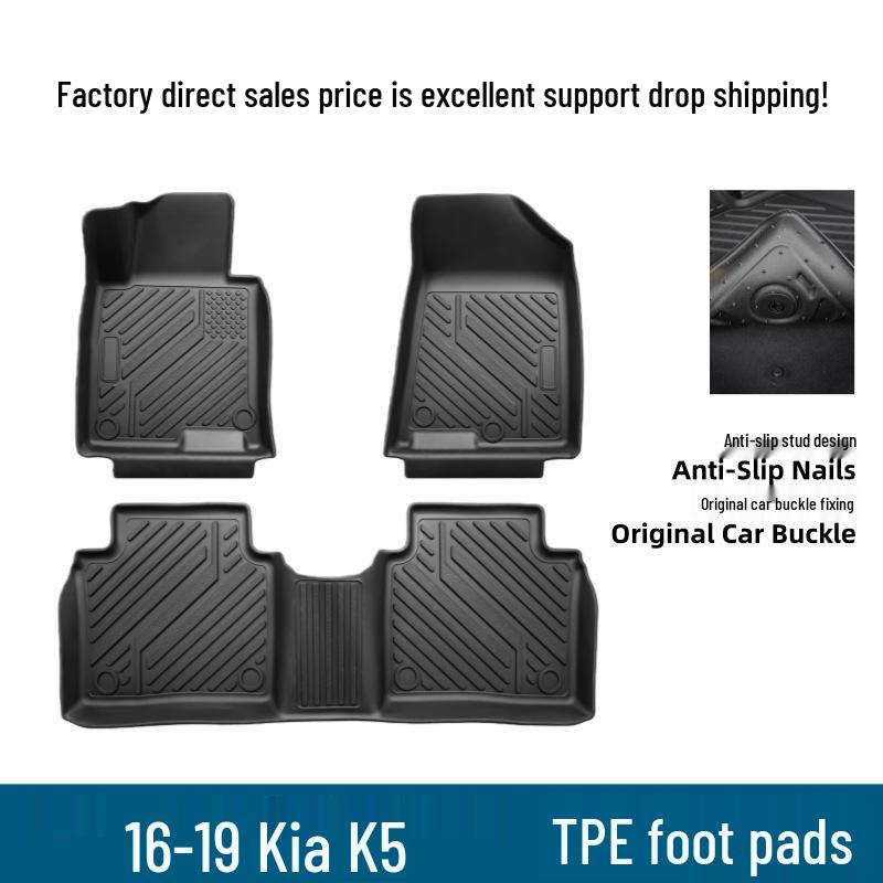 Kia K5 (2016-2019) Interior TPE Floor Mats: Easy-Clean, Anti-Slip, Eco-Friendly