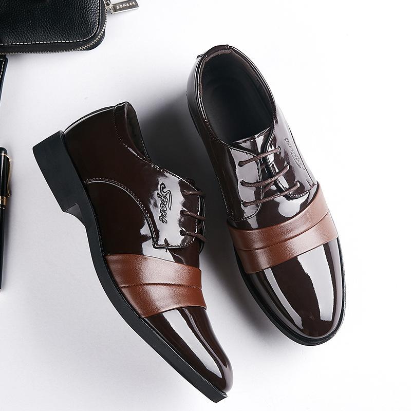 Preferred new leather shoes men's casual shoes business dress office shoes men's 464748 large size shoes
