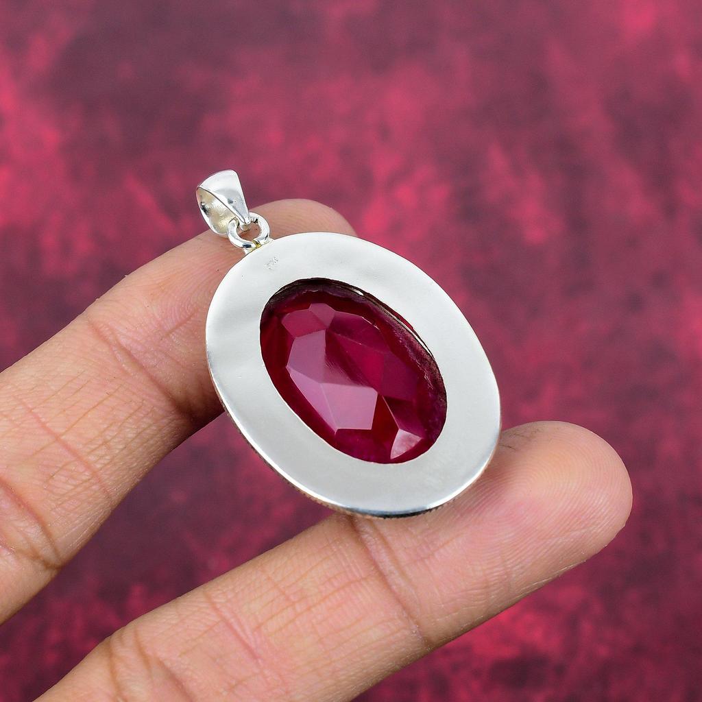 Rubellite Pendant, 925 Sterling Silver Pendant Gemstone Jewelry, Handmade Pendant Amazing Jewelry, Gift For Her