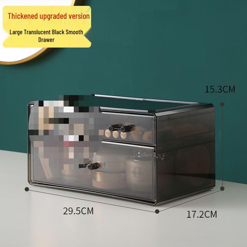 Organizator cosmetic transparent rezistent la praf cu capacitate mare pentru rujuri și produse de îngrijire a pielii