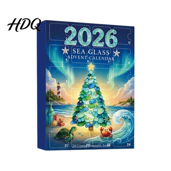 Theme Hanging Ornaments Christmas Advent Calendar 2026 24 Days Countdown with Acrylic Day Gift Box Ornaments Collectible Gifts for Holiday