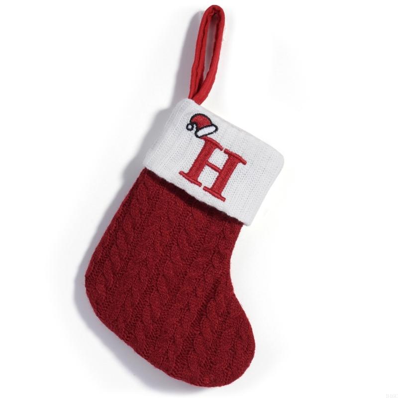 Thick Knitted Holiday Alphabets Bags Multiuse Christmas Decorations And Present Holders