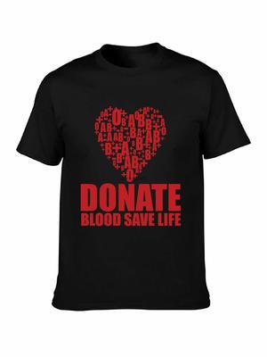 Marque homme chemise Donner du sang Sauver une vie Chaud 2017 T-shirt