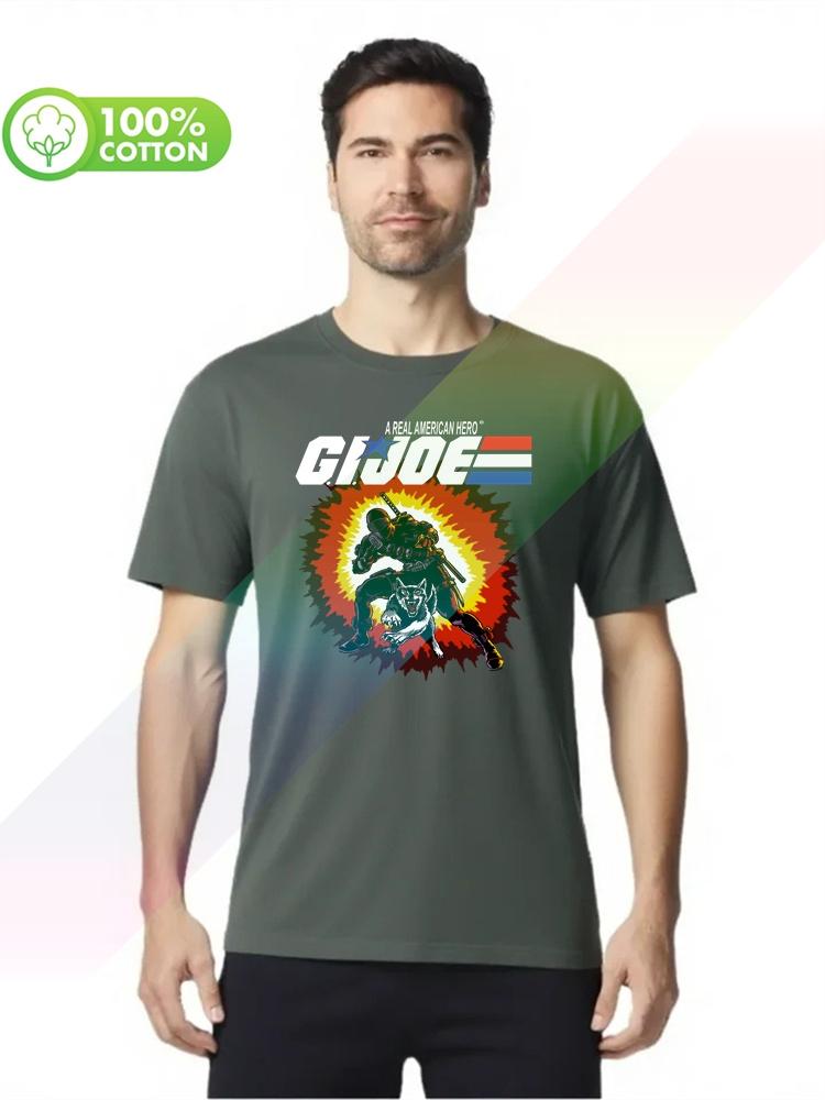 100% Cotton Round Neck Heavy Weight Men's T-shirt G.i. Joe Snake Eyes Classic Figure Art Gi Joe [apparel] S-xxxl Tops Tees