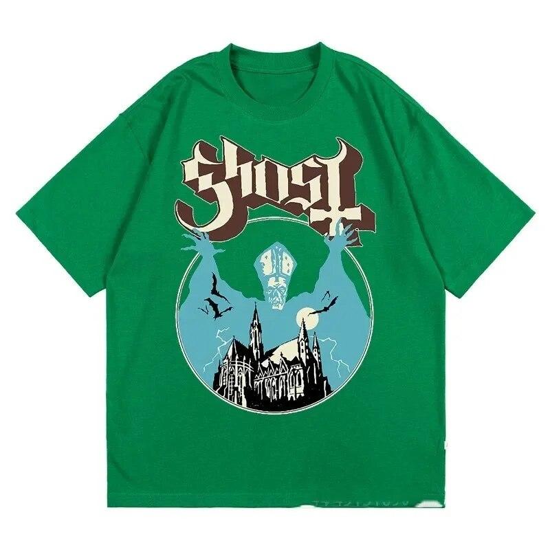 

Новая женская футболка с надписью «Ghost Band» в стиле оверсайз, модные крутые лондонские певицы, фанаты, предметы первой необходимости, летние простые черные футболки с короткими рукавами и принтом в стиле рок, унисекс 3XL